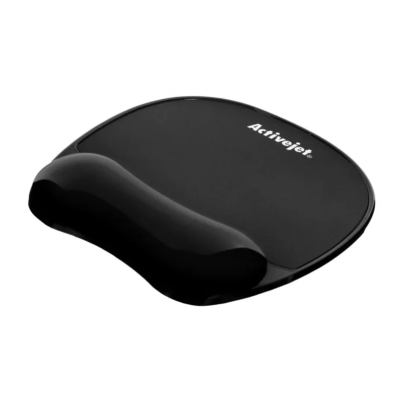 Gel wrist rest mouse pad ActiveJet — black 220×250 mm, gel and silicone, non-slip base