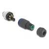 DeLOCK M12 Connector A-coded 8 pin male screw connection