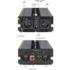 Power inverter QOLTEC Monolith 3000 MS Wave, 12V→230V, 1500/3000W, with USB