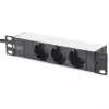 DIGITUS 10 inch Wall-Mounted Network Set 12U, 312 x 300 mm (W x D), Grey RAL 7035, with 8-Port Gigabit Switch, CAT6 Patch Panel, Shelf, Power Strip, and Accessories