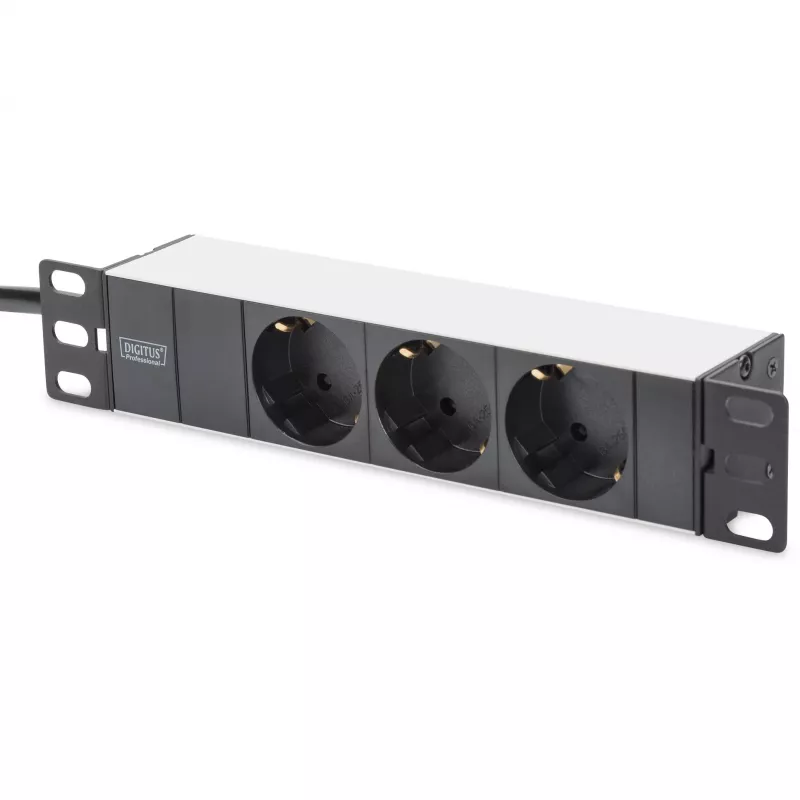 DIGITUS 10 inch Wall-Mounted Network Set 12U, 312 x 300 mm (W x D), Grey RAL 7035, with 8-Port Gigabit Switch, CAT6 Patch Panel, Shelf, Power Strip, and Accessories