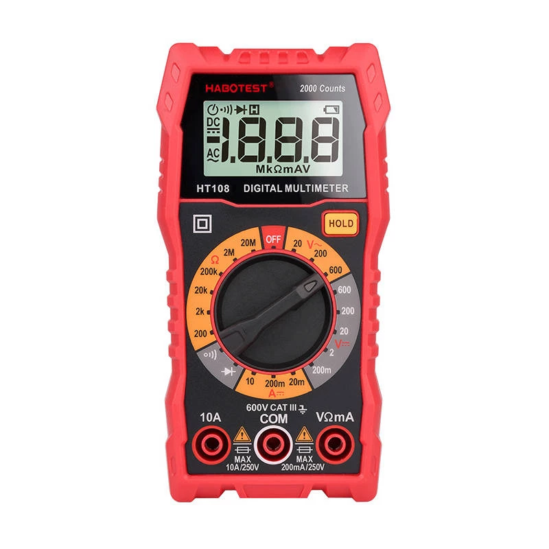 Multimeter Habotest HT108L — DC up to 600V, AC up to 600V, 10A range