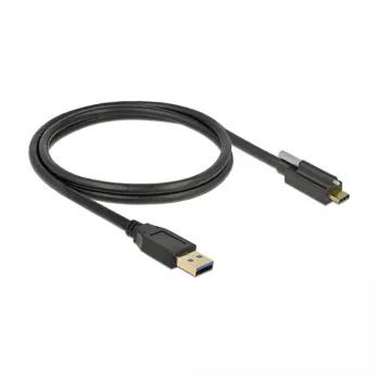 USB Cable DeLOCK 83717 USB 3.2 Gen 2 1m USB A USB C Black