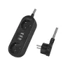 Power Extension LogiLink LPS262U 1.5m 2 AC Outlets Indoor Black