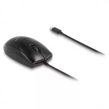 Mouse DeLOCK 12114 USB Type-C Optical Ambidextrous