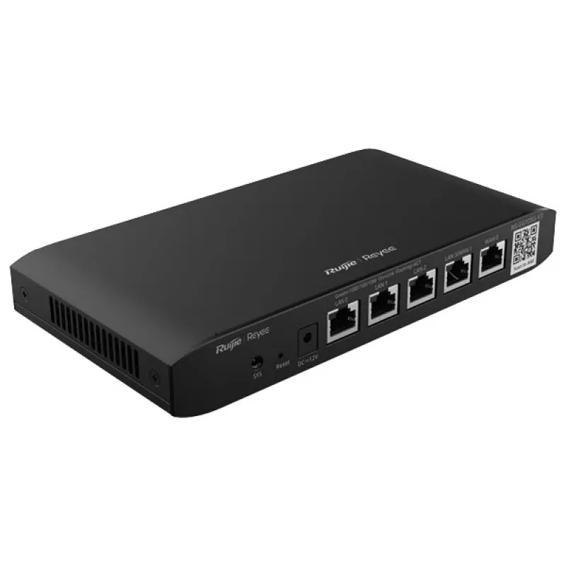 Wireless router RUIJIE RG-EG105G-V3 Dual Band Wi‑Fi 5, 2 cores, 128 MB RAM, 32 MB flash, 4 LAN + 2 WAN Gigabit ports, black