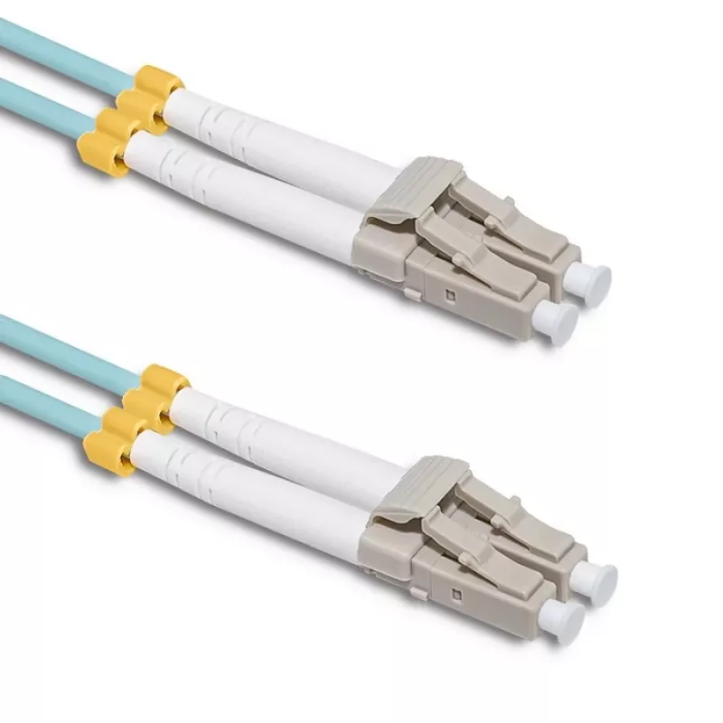 Qoltec - patch cable - LC/UPC Multimode (M) Pour LC/UPC Multimode (M) - 1 M - fibre optic - Duplex - 50 / 125 Microns - OM3 - halogen-free