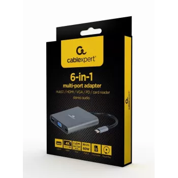 Gembird a-CM-COMBO6-01 Laptop Dock/port Replicator USB 3.2 Gen 1 (3.1 inch)