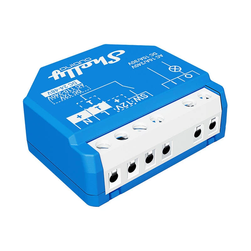Smart relay Shelly Qubino Wave 1 Plastic 110–240V 16A, Z-Wave 868.4 MHz, blue, wall mount