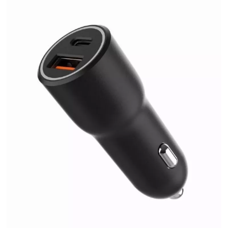Car mobile device charger Gembird TA-UC-AC2PDQC38-CAR-01, USB-C, 38W, 12–24V, black