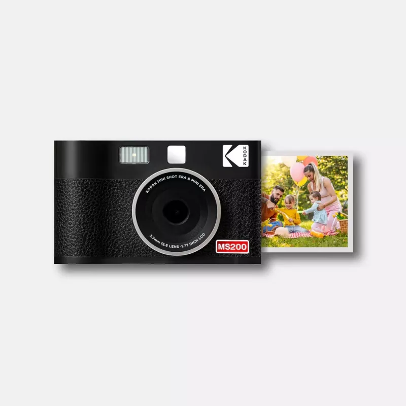 Instant camera Kodak Mini Shot 2 Era — portable instant photo camera with built-in printer, black