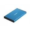External HDD/SSD enclosure NATEC Rhino GO 2.5 inch — USB 3.0, SATA III, up to 4 TB, 9.5 mm, aluminium, blue