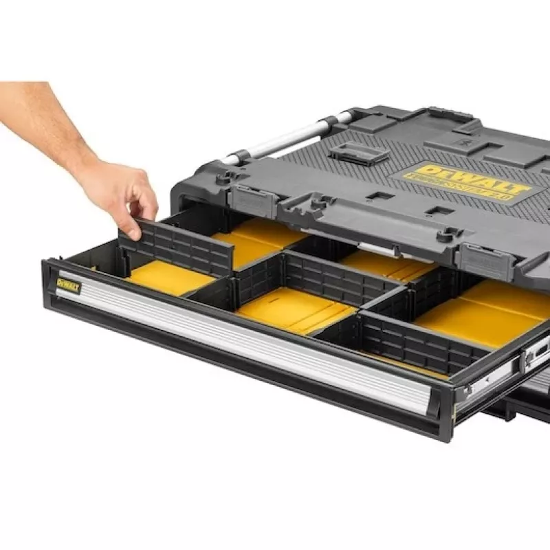 Tool box DeWalt DWST08520-1 metal-plastic, black and yellow