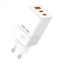 Beline ad. Siec. 2x USB-c 1x USB 65W White/white (only Head) Pd 3.0 Qc