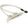 Slotbracket 1x internal USB 5pin to 2x USB2.0 external DeLOCK 71000