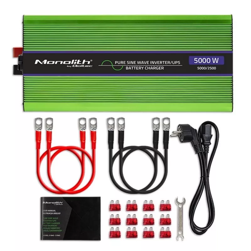 Qoltec Monolith power adapter/inverter Auto 5000 W Green