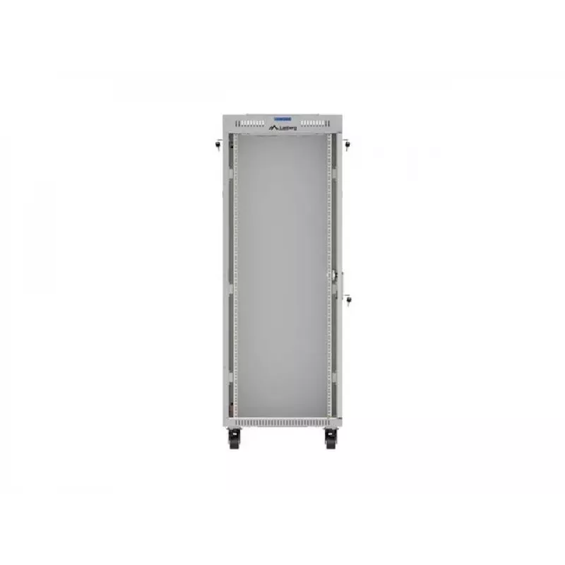 LANBERG 19 inch 32U Standing Rack Cabinet 600×600 mm Gray with Perforated Doors and LCD (Flat Pack)