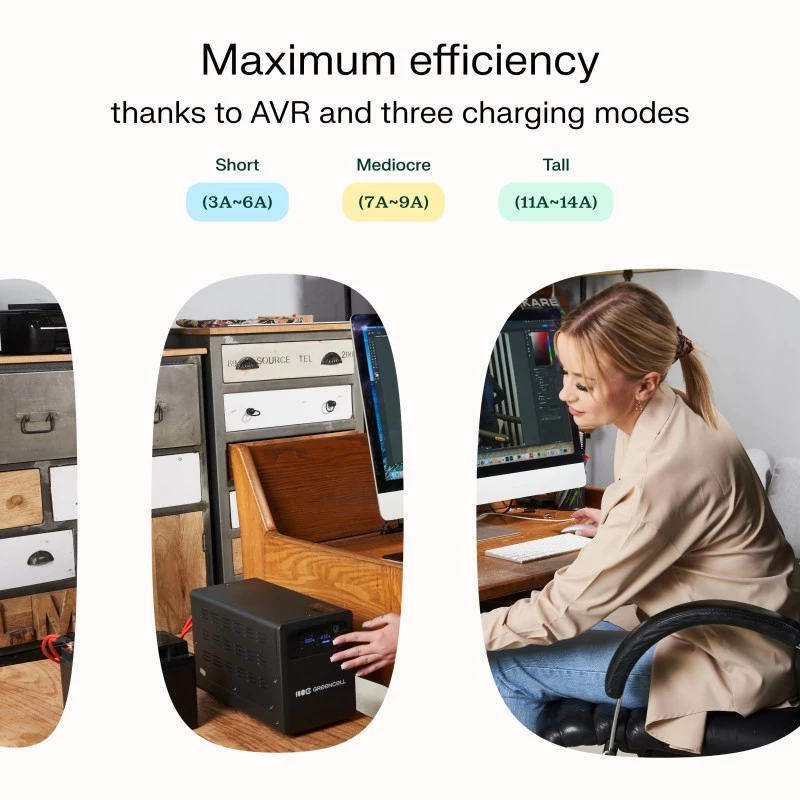 Uninterruptible Power Supply UPS Green Cell UPSLPPC500 0.8 kVA 500 W