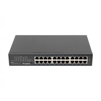 Unmanaged switch LANBERG RSGE-24 — 24× Gigabit Ethernet 1U, rack-mountable, black