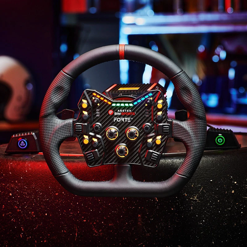 Asetek SimSports GT Rim - Closed D, leather - black