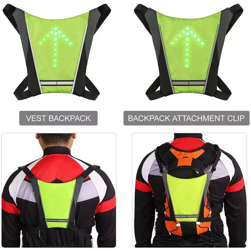 Maclean MCE420 Safety Vest with LED Indicator Light