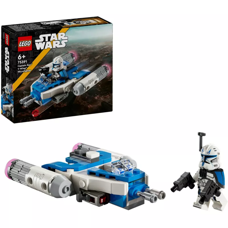 LEGO Star Wars Captain Rex Y-Wing Microfighter Collectible the Clone Wars Starship Vehicle Toy with a Character Minifigure for 6 Plus Year Old Boys &