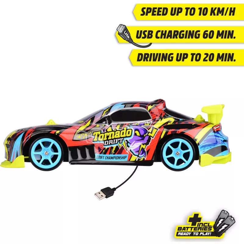 Radio-controlled car Dickie Tornado Drift RTR 2.4 GHz — ready-to-run drift car