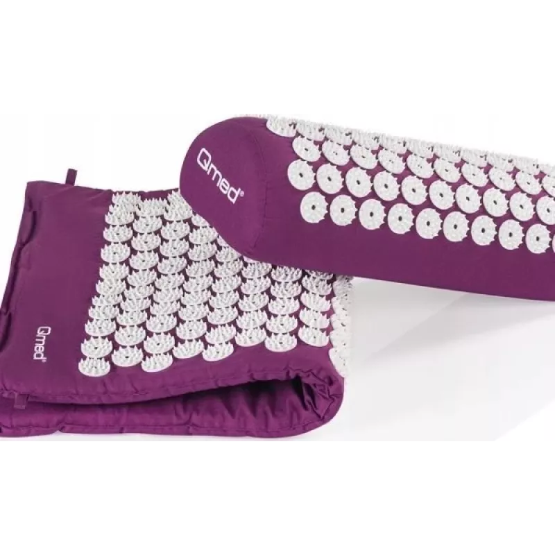 Acupressure mat with pillow Qmed ACUPRESSURE MAT — pressure-point massage pad