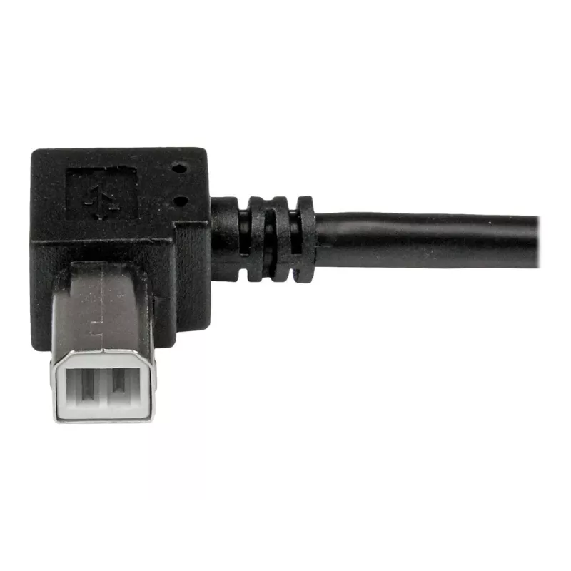 StarTech.com 2m USB 2.0 A to Right Angle B Cable - M/M, 2 m, USB A, USB B, USB 2.0, 0.48 Gbit/s, Black