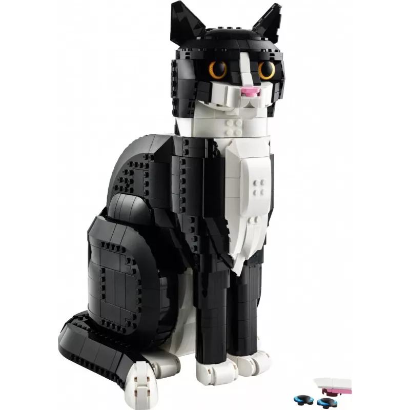 LEGO set Ideas 21349 Tuxedo Cat building kit — collectible brick model, display piece