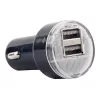 Car charger Gembird EG-U2C2A-CAR-02, 12–24V input, 5V/2.1A output, 2× USB 2.0, black