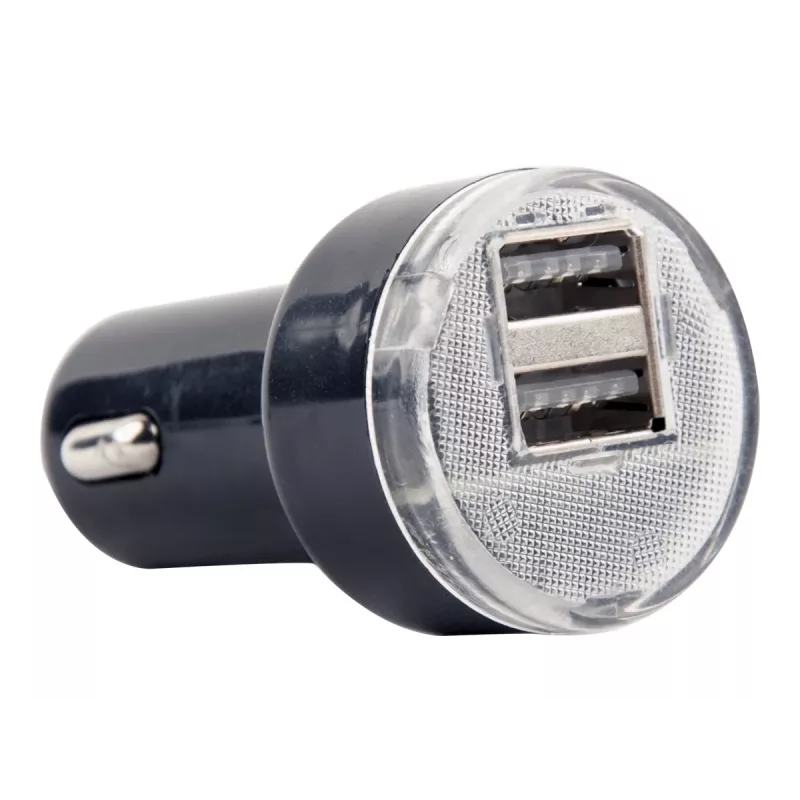 Car charger Gembird EG-U2C2A-CAR-02, 12–24V input, 5V/2.1A output, 2× USB 2.0, black