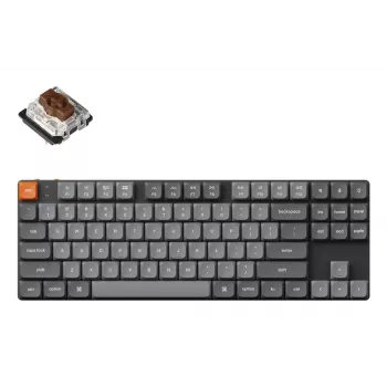 Mechanical keyboard Keychron K1M-H3 — 80% 87-key, USB + RF Wireless + Bluetooth, RGB backlight, black