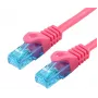 Network patch cable LOGON Cat5e 1.5 m U/UTP RJ-45 to RJ-45 Magenta
