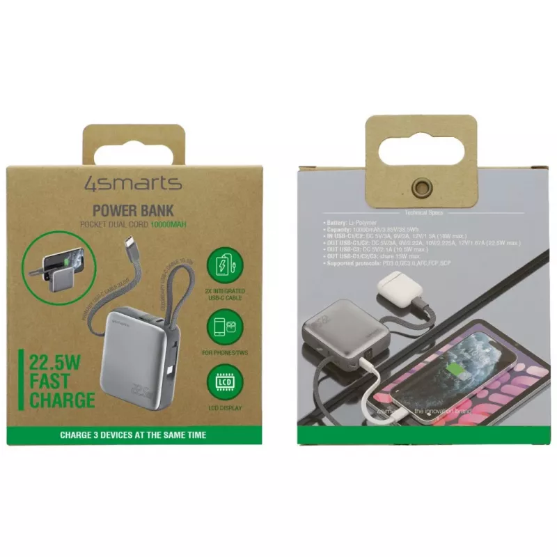 Portable Power Bank 4smarts 541625 10000 mAh