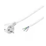 Wentronic Goobay Grounded Power Cable Angled for custom assembly, 1,5 m, White - Type F (Type F, CEE 7/7) > loose cable ends (93977)
