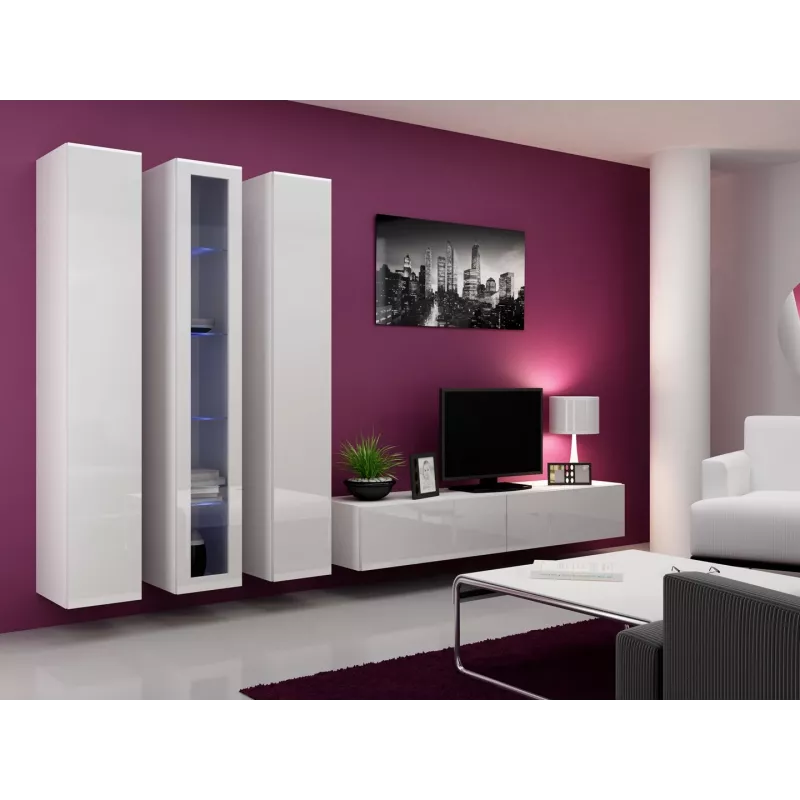 Cama Living room cabinet set VIGO 2 white/white gloss