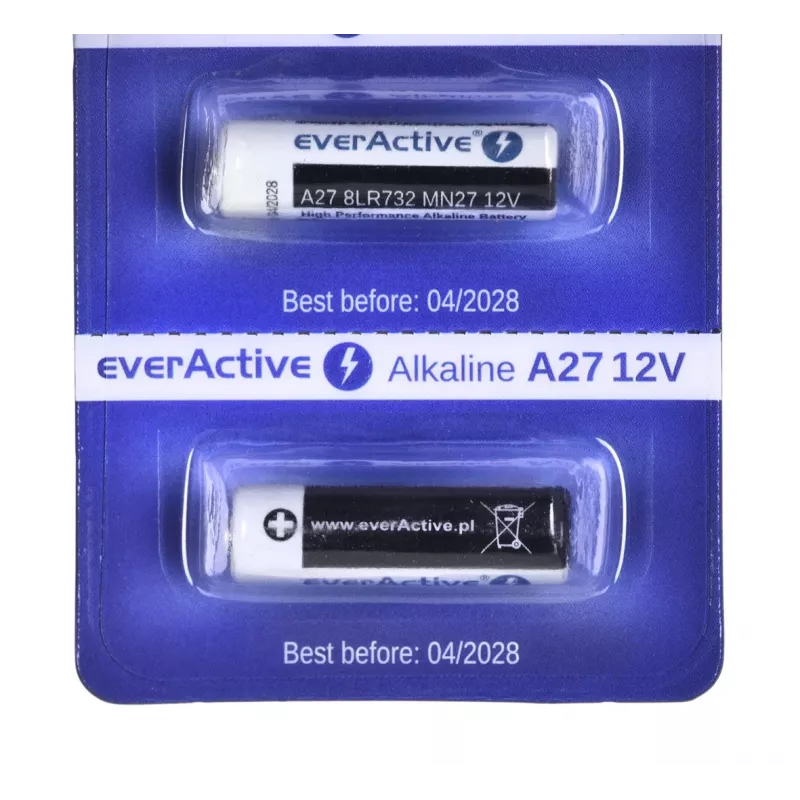 Rechargeable battery pack everActive 27A5BL, alkaline 12 V, cylindrical, 5 pcs, 27.3 × 7.62 mm