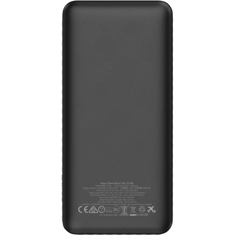 Anker Innovations Power Bank 10 000mAh 22.5W Black (A1388G11)