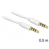 Audio cable 3.5mm DeLOCK 83439 0.5m White