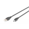 Digitus ASSMANN - USB Cable - USB Type A, 4-pin (M) - Mini-USB, Type B (M) - 1 m (USB / Hi-Speed USB) - Moulded - Black (AK-300108-010-S)