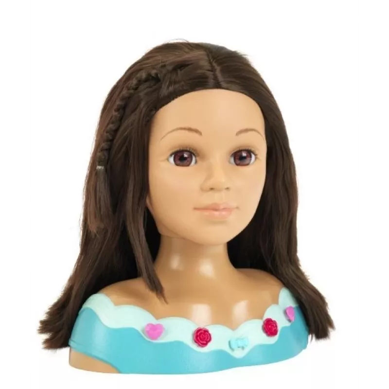 KLEIN Styling Head Klein Mia 5201 with realistic hair and accessories for hairstyling practice