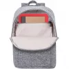RIVACASE Anvik 15.6 laptop backpack, 15L, gray, waterproof fabric, pockets for 10.5 tablet, smartphone, documents, accessories, bottle