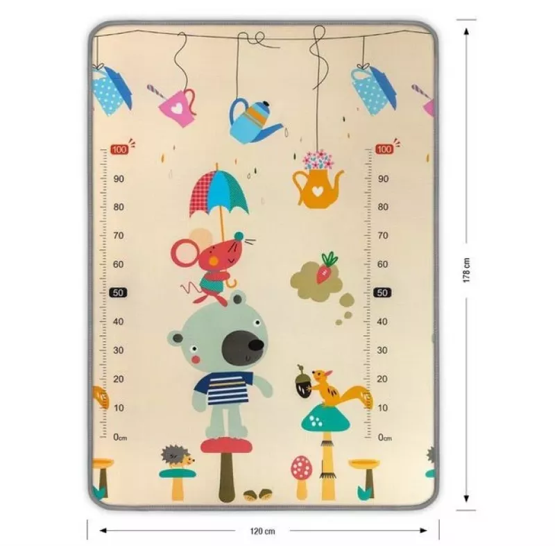 Play Foam Mat milly mally model 4688 — rolled foam playmat with bear and whale print
