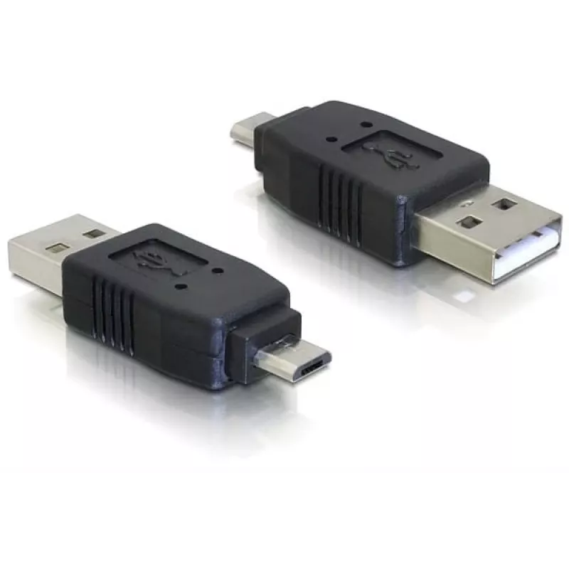 Adapter USB micro-B male to USB 2.0 A-male DeLOCK 65036 Black