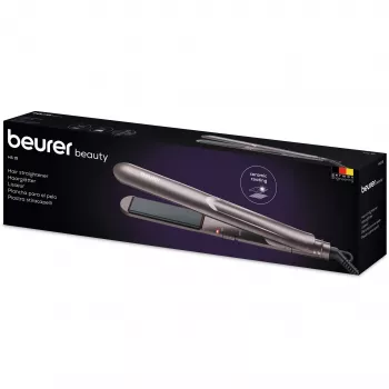 Hair straightener Beurer HS 15 Gray model 100.74 — compact ceramic plates, adjustable temperature