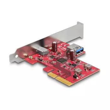 DeLOCK PCI Express x4 Card USB 10 Gbps Type-C Type-A Low Profile