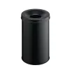 Waste Container Round Steel Black Durable 330601