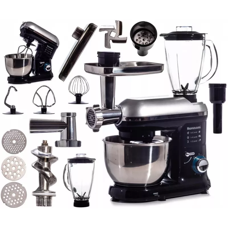 Ravanson RP-1500BS Planetary Stand Mixer with Meat Grinder, 1500 W