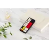 Protective phone case iKins for Samsung Galaxy S20, Black Mondrian design